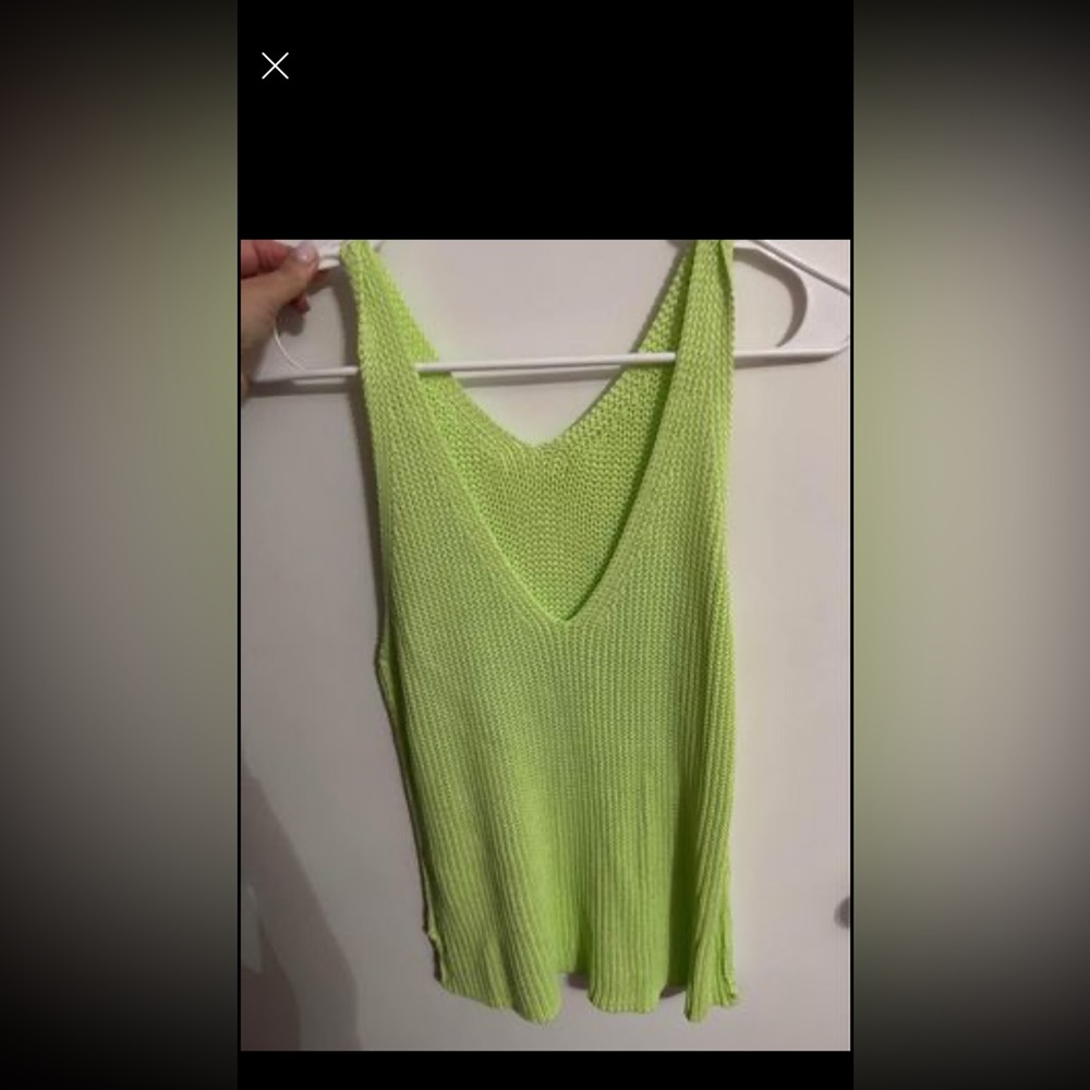 Lime green size medium new without tags knit tank